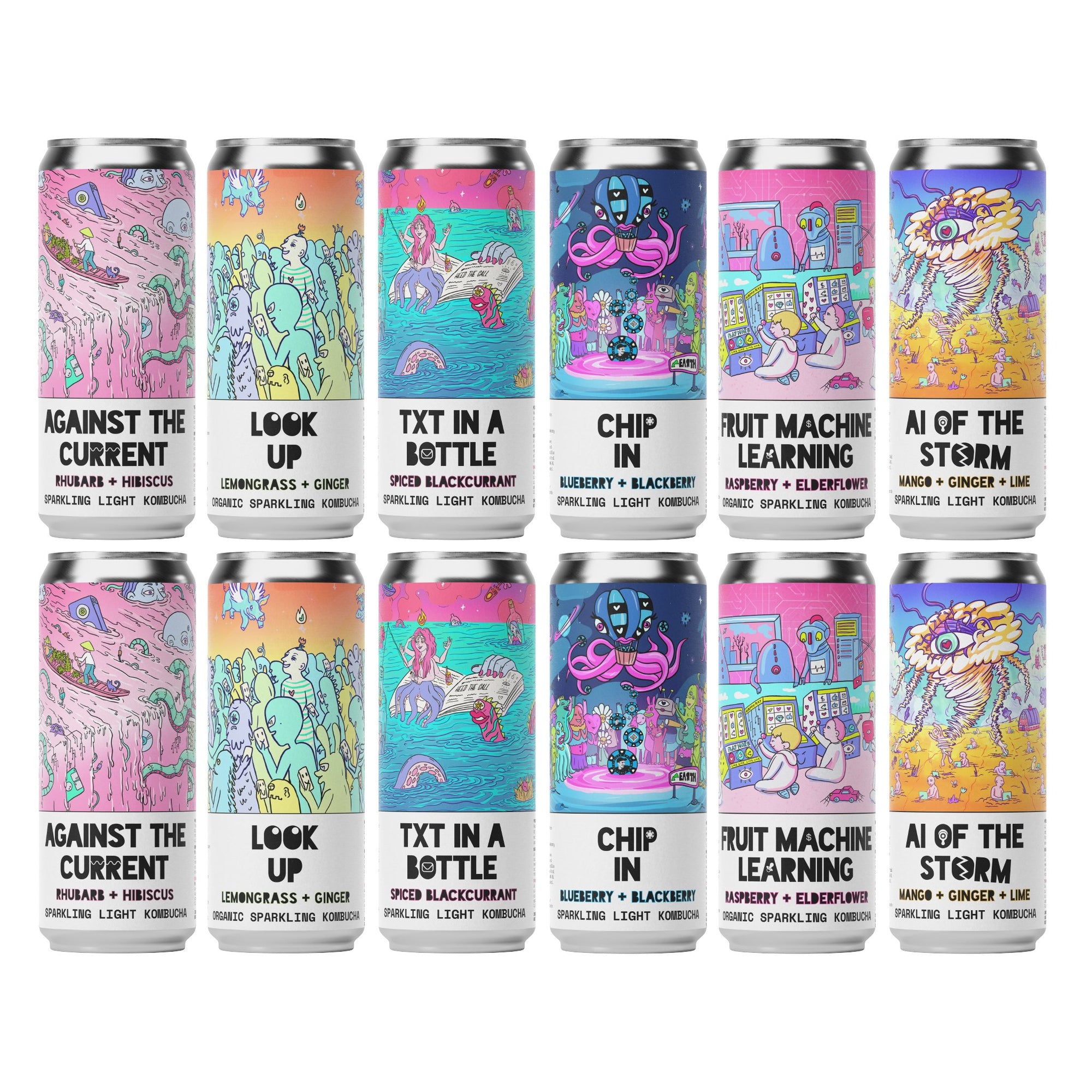 Sparkling Light Kombucha Soda // Mixed Case Megamix