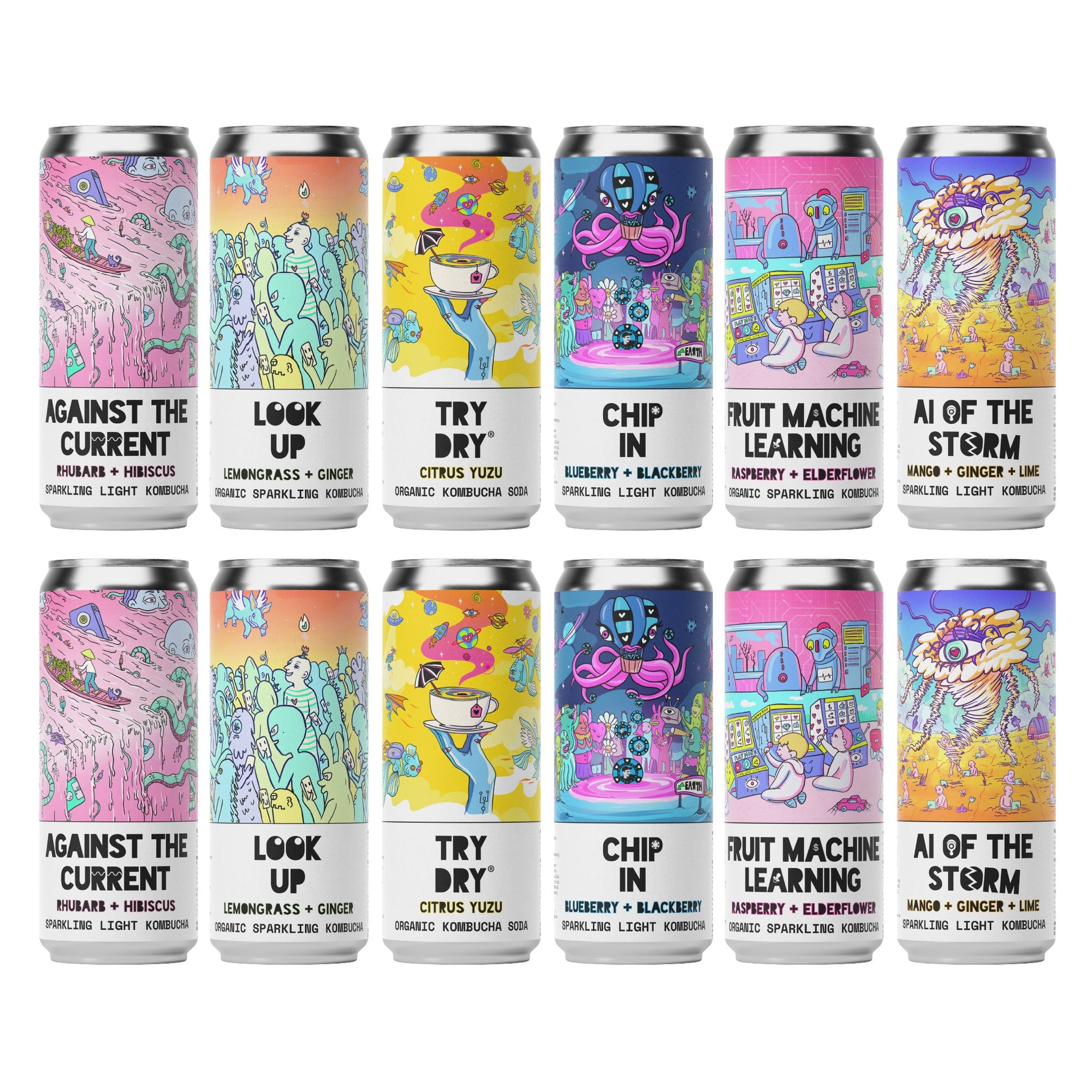 Sparkling Light Kombucha Soda // Mixed Case Megamix