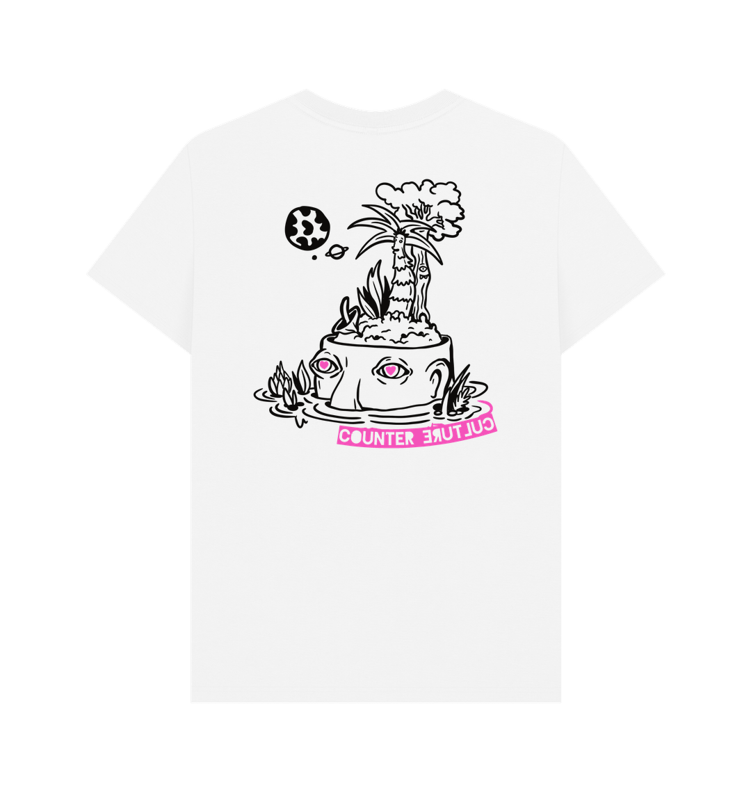 VR Kid + Sprouting Head Organic Tee (White)